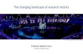 The changing landscape of research metrics