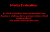 Media studies evaluation question 1 of poster and magazine cover