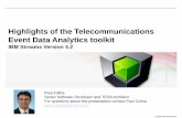 Highlights of the Telecommunications Event Data Analytics toolkit