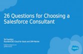 26 Questions for Choosing a Salesforce Consultant by Tal Frankfurt