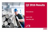 Klöckner & Co SE Press Conference Presentation Q2 2016 results