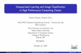 Unsupervised Learning and Image Classification in High Performance Computing Cluster