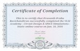 VLSI Academy - Circuit Design & SPIC Simulations