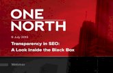 #1NWebinar - Transparency in SEO: A Look Inside the Black Box