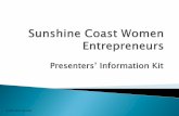 Sunshine Coast Women Entrepreneurs Presenter Kit 2016
