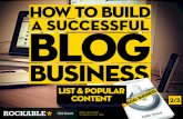 How to Build a Successful Blog Business - Lists and Popular Content