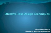 QA Lab: тестирование ПО. Степан Максимчук: "Effective Test Design Techniques"
