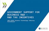Government support for business R&D: R&D tax incentives