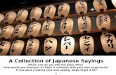A Collection of Japanese Sayings