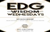 The EDG %22Wisdom Wednesdays%22 Sponsorship Package