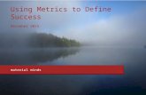 Using Metrics to Define Success