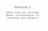 Question 4 technologies