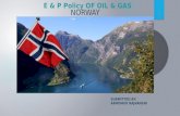 Exploration and production policies Of Oil & Gas in Norway