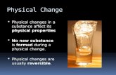 Physical & chemical change