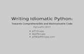 Writing Idiomatic Python: PyCon PH 2017 Keynote