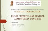 Use of chemical and mineral admixture in concrete