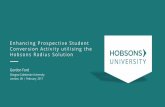 Enhancing Prospective Student Conversion Activity Utilising the Hobsons Radius Solution