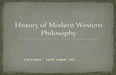 History of Western modern Philosophy