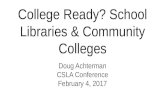 College readiness and school libraries
