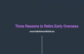 Three Reasons to Retire Early Overseas