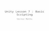 Unity Lesson 7 : Vector Maths