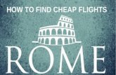 How to find cheap flights to rome