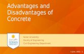 Advantages and disadvantages of concrete
