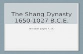 Shang Dynasty PPT