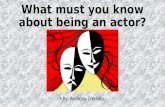 What’s the main definition of acting
