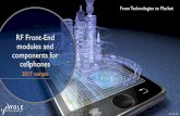 RF Front End modules and components for cellphones 2017 - Report by Yole Developpement