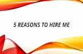 5 reasons to hire me