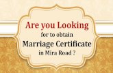 Apply Marriage Certificate online in Mira Road , Mumbai. Mira Road, Online Booking Office for Marriage Certificate