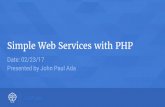 Simple Web Services with PHP
