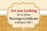 Apply Marriage Certificate online in BELAPUR CBD , Mumbai. BELAPUR CBD, Online Booking Office for Marriage Certificate