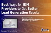 Best Ways for IDM Providers to Get Better Lead Generation Results (SlideShare)