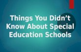 Things You Didn’t Know About Special Education Schools