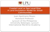 Coastal land vs sea level rise