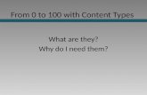 From 0 to 100 with Content types