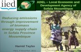 Reducing emissions through improvement of biomass energy supply chain in Sofala Province, Mozambique