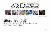 Deeo Design and Engineering - What We Do presentation