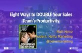 8 Ways Marketing Can Double Their Sales Teams’ Productivity