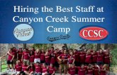 Hiring the Best Staff at Canyon Creek Summer Camp