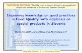 Improving knowledge on good practices in Food Quality with emphasis on special products in Slovenia
