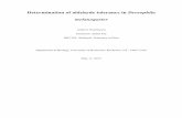 Determination of aldehyde tolerance in Drosophila melanogaster