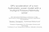 GPU acceleration of a non-hydrostatic ocean model with a multigrid Poisson/Helmholtz solver