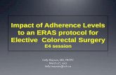 Impact of Adherence Levels to ERAS Protocol for Elective Colorectal Cases