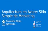 Arquitectura de Solución en Azure: Sitio Simple de Marketing