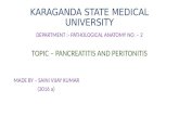 Pancreatitis and peritonitis