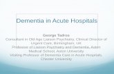 Dementia and hospital liaison