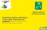 Exploiting digital collections in learning, teaching and research